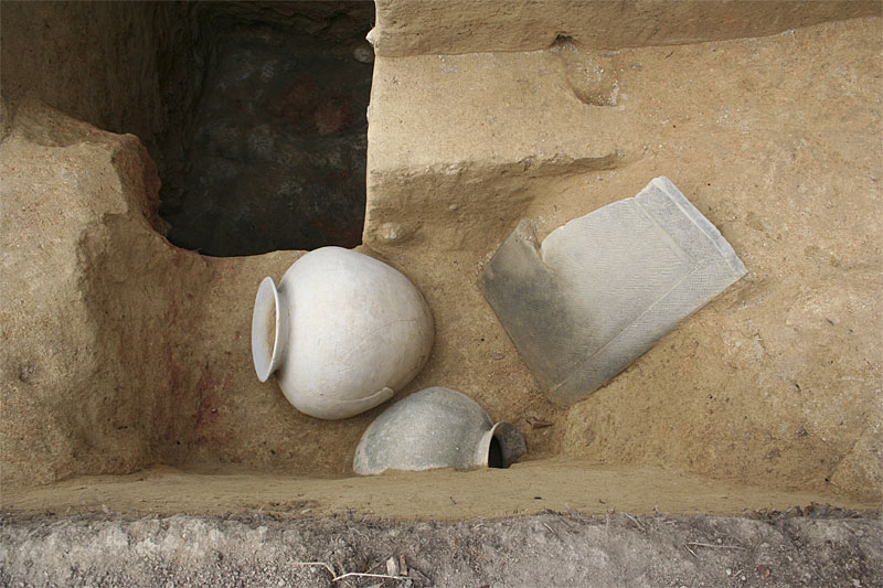 1-Ⅲ号窯跡上層土壙大甕出土状況